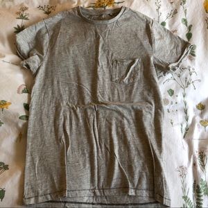 🌴 Gray Speckled Pocket Tee Shirt